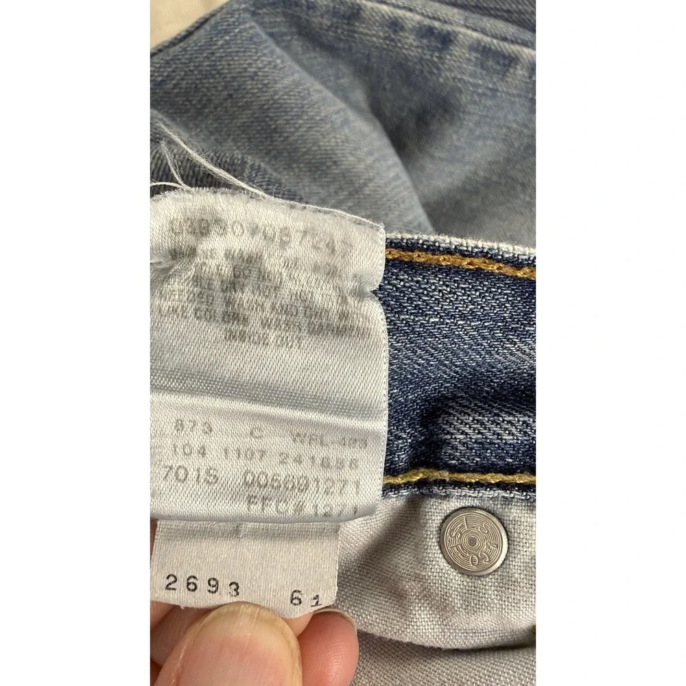 Levi's 569 Jeans Mens 34x32 Loose Straight Light Wash Distressed Frayed Hem